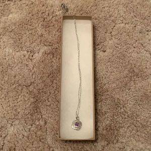 Purple and silver necklace